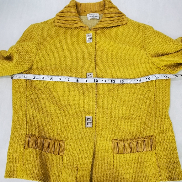 Philosophy Di Alberta Ferretti Vintage Wool Retro Mod Mustard Jacket Skirt Suit - Picture 11 of 16